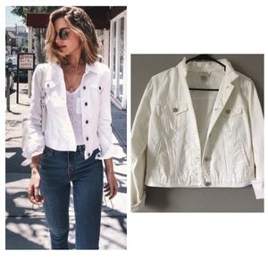 A New Day- White Jean Jacket XS